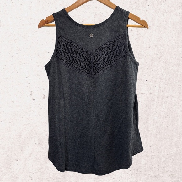 Prana Black Sleeveless Tank Top with Crochet Detail - Picture 2 of 4